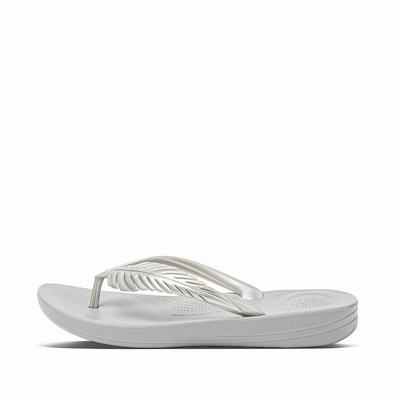 Fitflop Iqushion Feather - Flip Flops Damen - Silber (LZP327610)